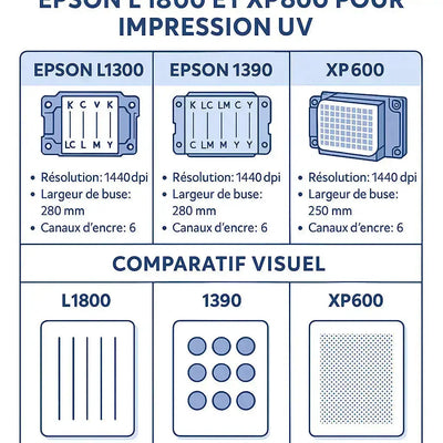 Guide Complet des Têtes d'Impression Epson pour l'Impression UV : L1800, 1390 et XP600
