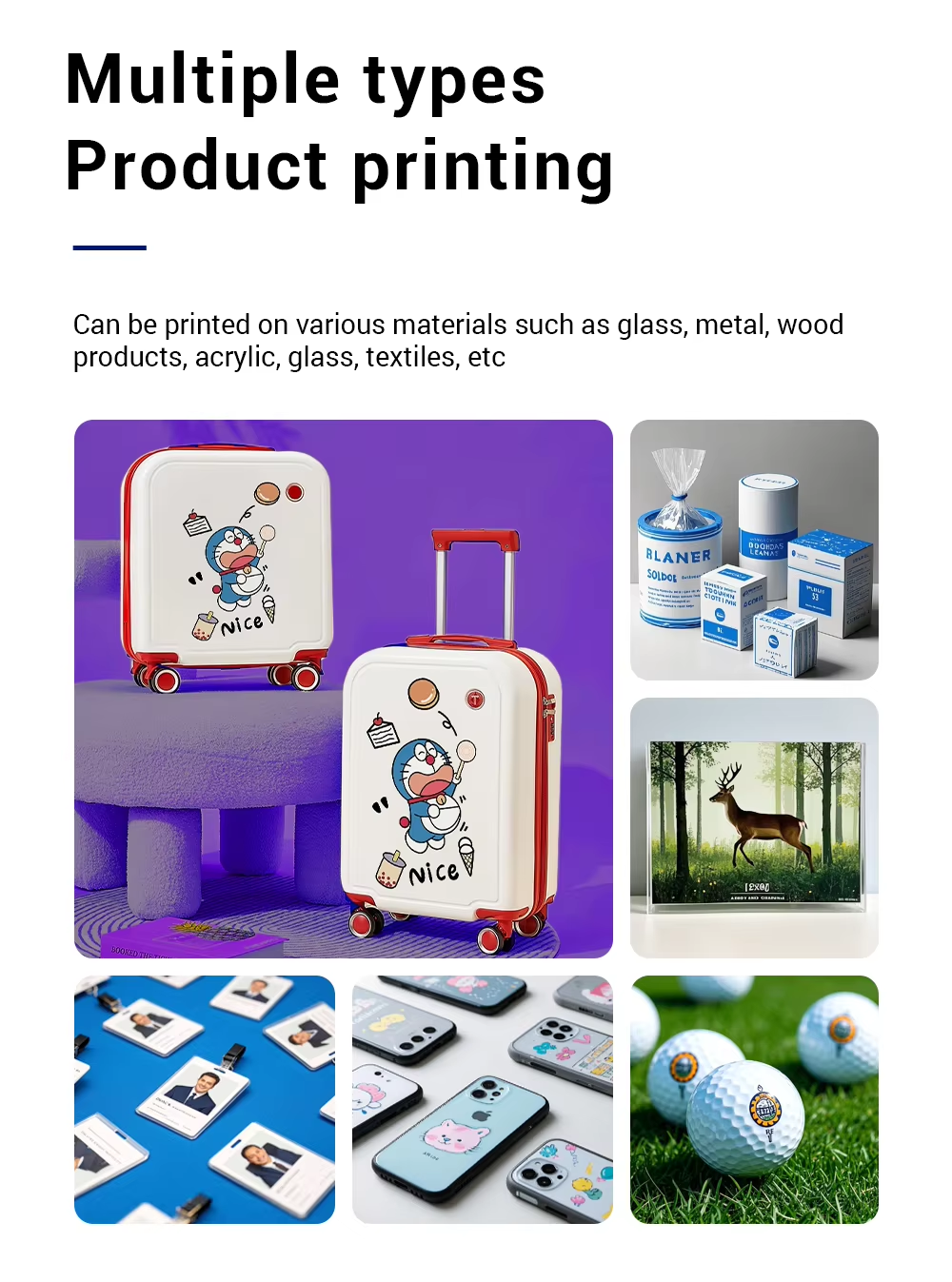 Imprimante UV 6090 PRO - Impression UV LED Grand Format 60x90cm - A1+ Multicolore CMYK+Blanc+Vernis