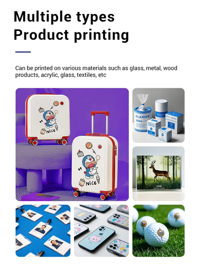 Imprimante UV 6090 PRO - Impression UV LED Grand Format 60x90cm - A1+ Multicolore CMYK+Blanc+Vernis